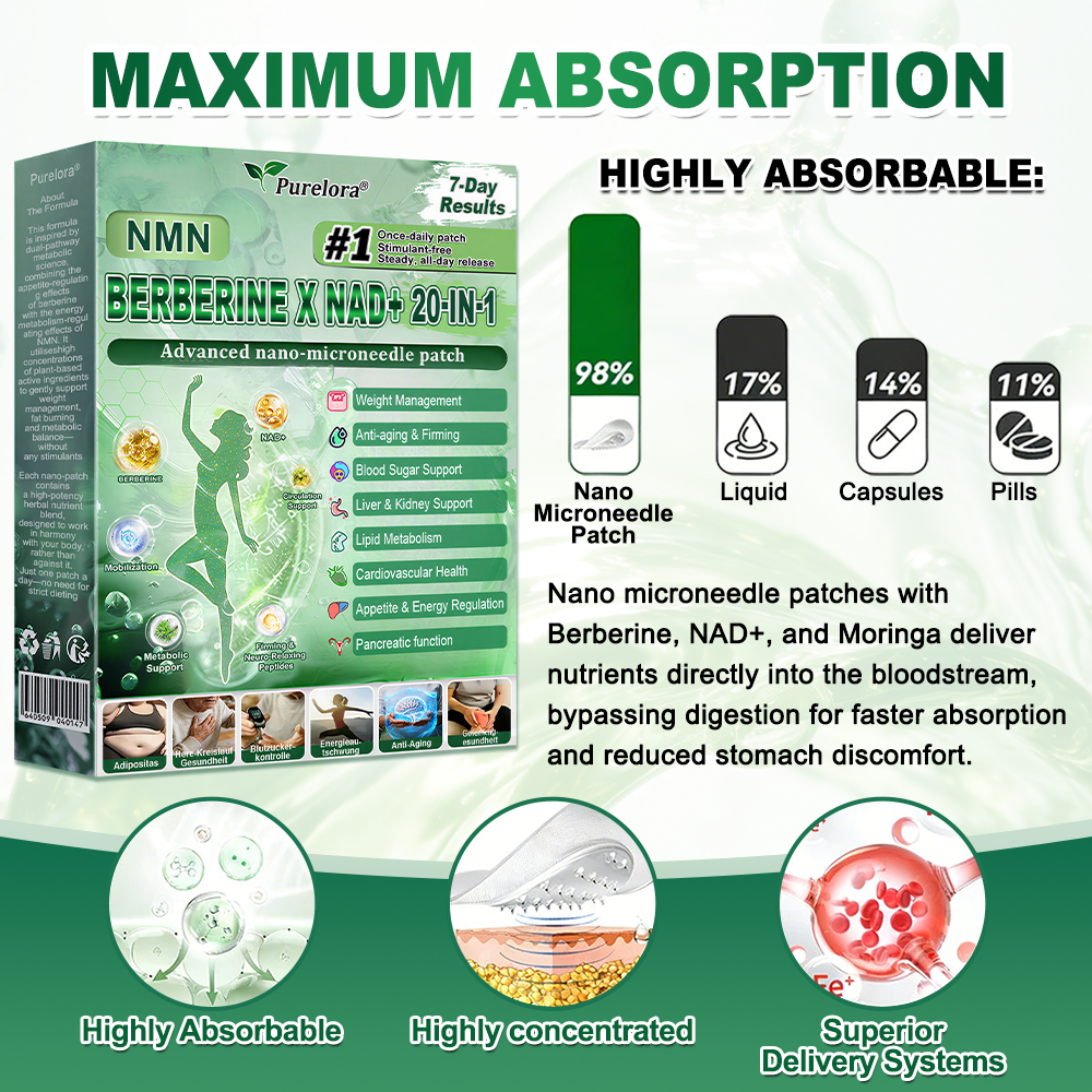 Online Pharmacy | 𝐏𝐮𝐫𝐞𝐥𝐨𝐫𝐚® 𝐍𝐌𝐍 𝐁𝐄𝐑𝐁𝐄𝐑𝐈𝐍𝐄 𝐱 𝐍𝐀𝐃 𝟐𝟎-𝐢𝐧-𝟏 𝐀𝐝𝐯𝐚𝐧𝐜𝐞𝐝 𝐍𝐚𝐧𝐨 𝐌𝐢𝐜𝐫𝐨𝐧𝐞𝐞𝐝𝐥𝐞 𝐏𝐚𝐭𝐜𝐡 (Just once daily, visible changes in 7 days) ✅ Supports weight management, loose skin, diabetes care, sleep apnea, joint comfort, and more