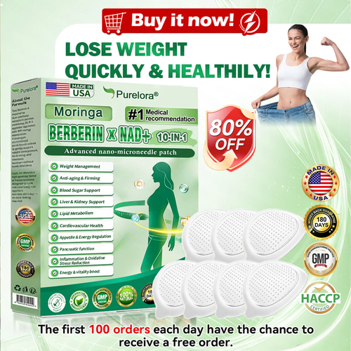 ⭐ Top Rated | Purelora® Moringa Berberine × NAD⁺ 10-in-1 Nano Microneedle Patch (Just once daily, visible changes in 7 days) ✅ Supports weight management, loose skin, diabetes care, sleep apnea, joint comfort, and more