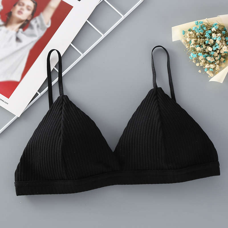 Sexy Women's Bra Sexy Lingerie Triangle Cup Threaded Cotton Bralettes Comfortable Brassie Female Seamless Underwear