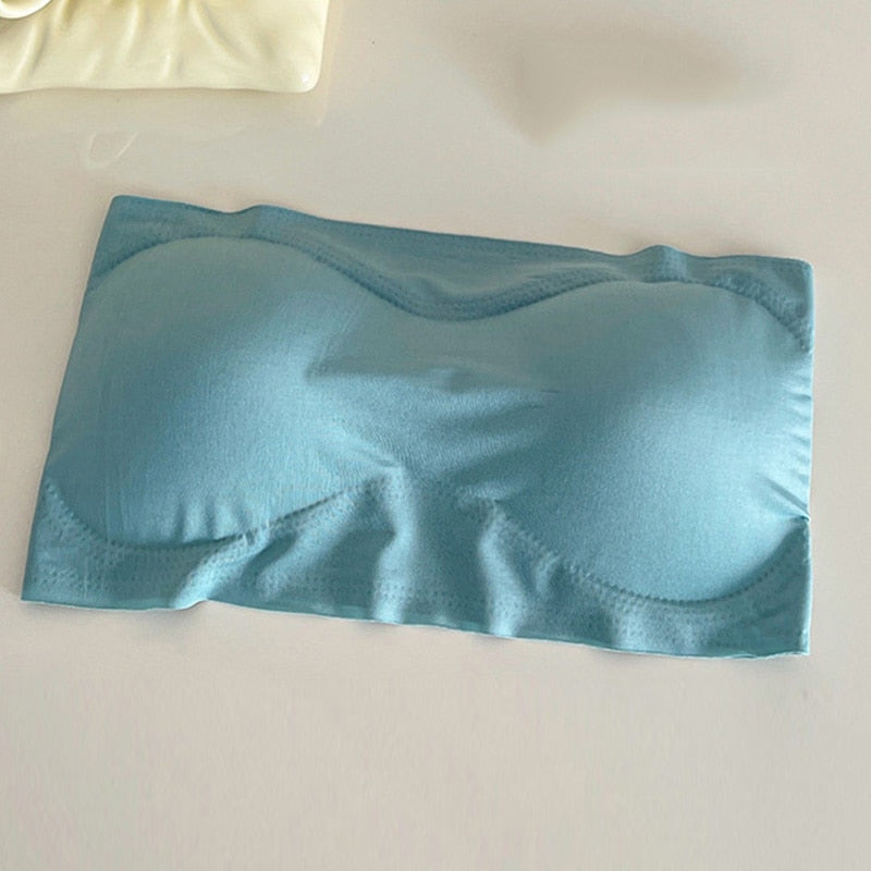 Spring Summer Women Bra Seamless Tube Top Bra Strapless Bandeau Push up Bra Women's Underwear Basic Stretch Underwear Lingerie
